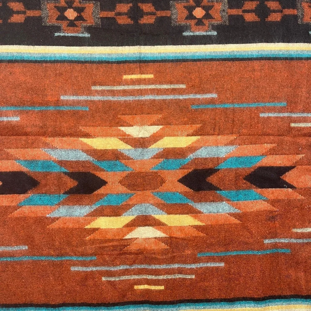 El Paso Saddleblanket Co Table Runner 40x27 Rust Geometric Southwestern